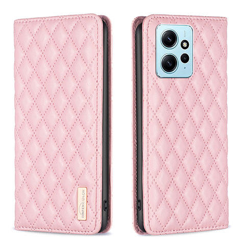 Funda de Cuero Cartera con Soporte Carcasa B11F para Xiaomi Redmi Note 12 4G Oro Rosa