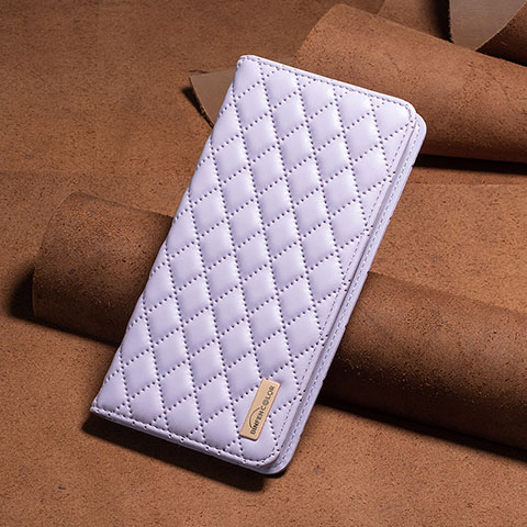 Funda de Cuero Cartera con Soporte Carcasa B11F para Xiaomi Redmi Note 12 Pro 5G Morado