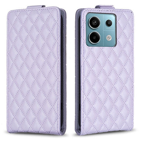 Funda de Cuero Cartera con Soporte Carcasa B11F para Xiaomi Redmi Note 13 Pro 5G Purpura Claro