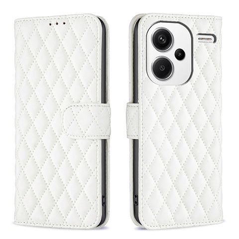 Funda de Cuero Cartera con Soporte Carcasa B11F para Xiaomi Redmi Note 13 Pro+ Plus 5G Blanco