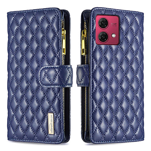 Funda de Cuero Cartera con Soporte Carcasa B12F para Motorola Moto G84 5G Azul