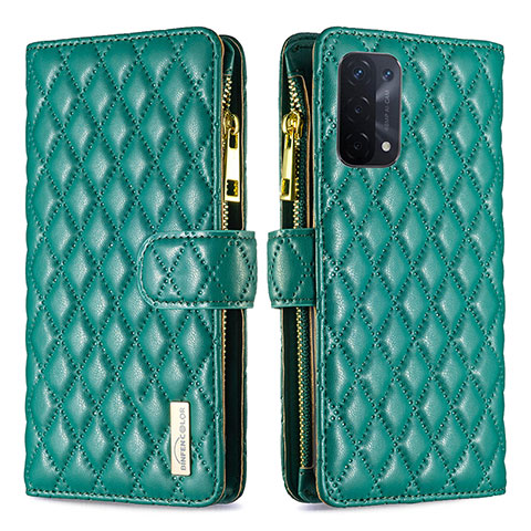 Funda de Cuero Cartera con Soporte Carcasa B12F para OnePlus Nord N200 5G Verde