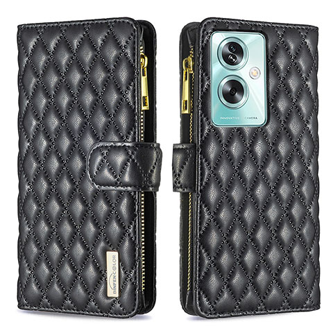 Funda de Cuero Cartera con Soporte Carcasa B12F para Oppo A2 5G Negro