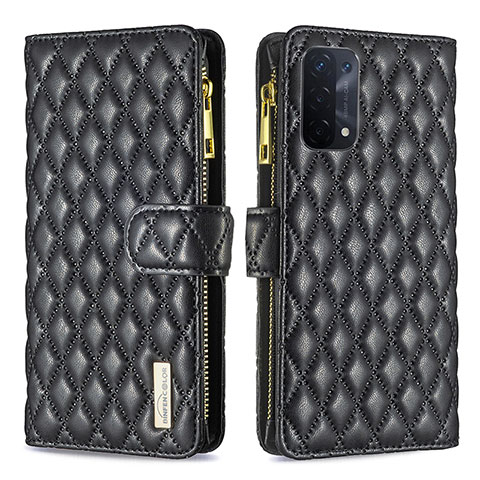 Funda de Cuero Cartera con Soporte Carcasa B12F para Oppo A54 5G Negro