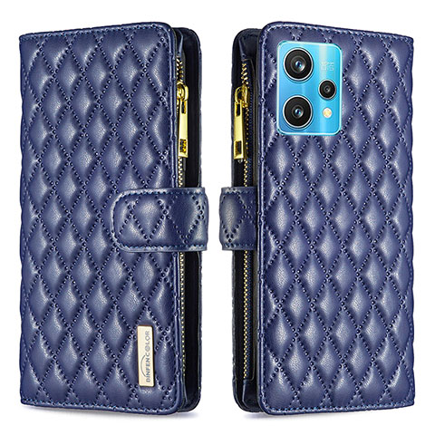 Funda de Cuero Cartera con Soporte Carcasa B12F para Realme 9 4G Azul