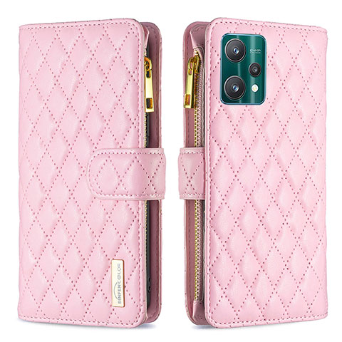 Funda de Cuero Cartera con Soporte Carcasa B12F para Realme V25 5G Morado