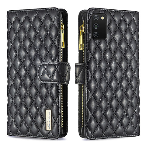 Funda de Cuero Cartera con Soporte Carcasa B12F para Samsung Galaxy A03s Negro