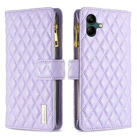 Funda de Cuero Cartera con Soporte Carcasa B12F para Samsung Galaxy A04E Morado