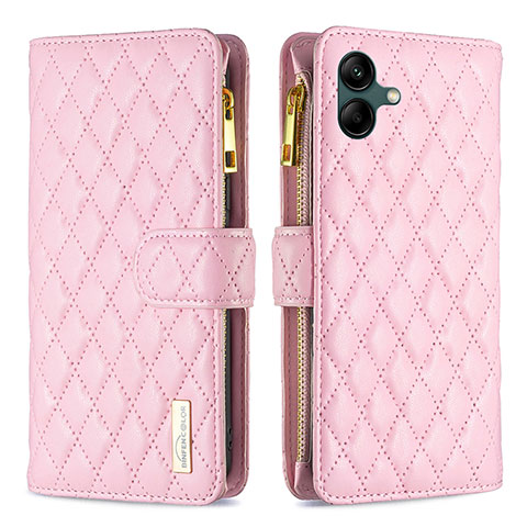 Funda de Cuero Cartera con Soporte Carcasa B12F para Samsung Galaxy A04E Oro Rosa