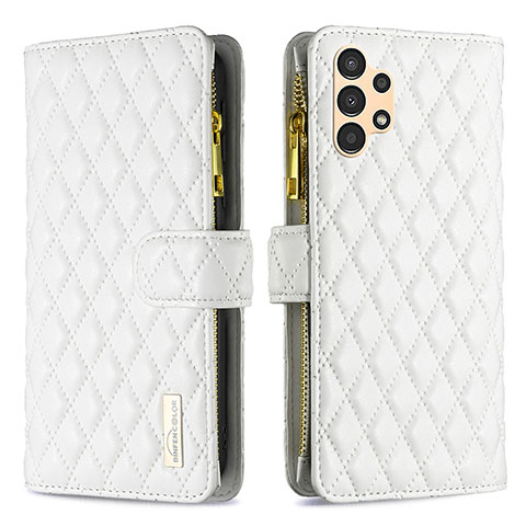 Funda de Cuero Cartera con Soporte Carcasa B12F para Samsung Galaxy A13 4G Blanco