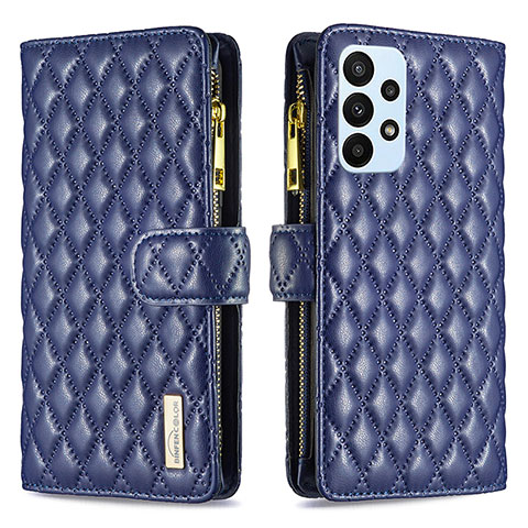 Funda de Cuero Cartera con Soporte Carcasa B12F para Samsung Galaxy A23 4G Azul