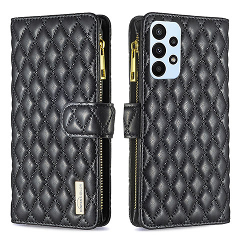 Funda de Cuero Cartera con Soporte Carcasa B12F para Samsung Galaxy A23 4G Negro