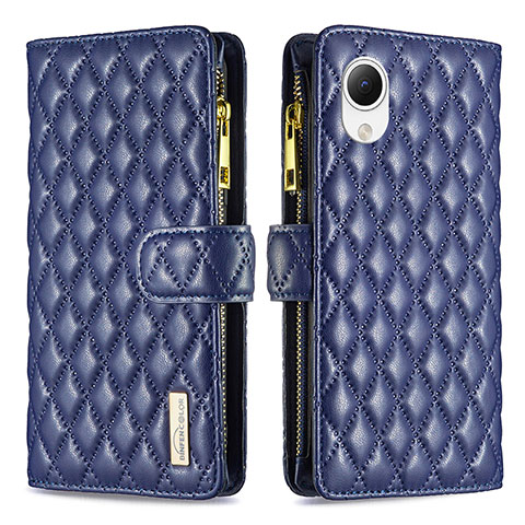 Funda de Cuero Cartera con Soporte Carcasa B12F para Samsung Galaxy A23 5G SC-56C Azul