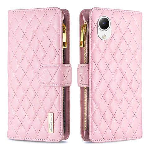 Funda de Cuero Cartera con Soporte Carcasa B12F para Samsung Galaxy A23 5G SC-56C Oro Rosa