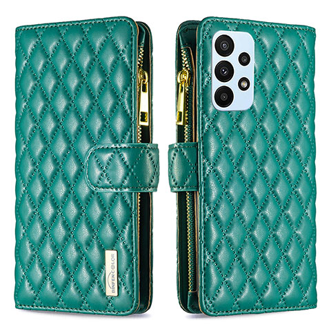 Funda de Cuero Cartera con Soporte Carcasa B12F para Samsung Galaxy A23 5G Verde