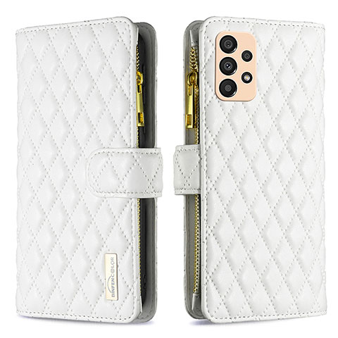 Funda de Cuero Cartera con Soporte Carcasa B12F para Samsung Galaxy A33 5G Blanco