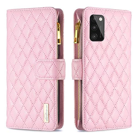 Funda de Cuero Cartera con Soporte Carcasa B12F para Samsung Galaxy A41 Oro Rosa