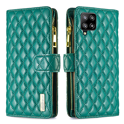 Funda de Cuero Cartera con Soporte Carcasa B12F para Samsung Galaxy A42 5G Verde