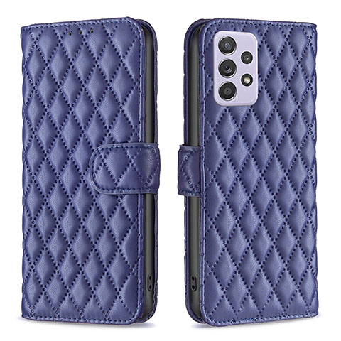 Funda de Cuero Cartera con Soporte Carcasa B12F para Samsung Galaxy A52 5G Azul