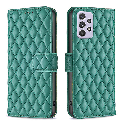 Funda de Cuero Cartera con Soporte Carcasa B12F para Samsung Galaxy A52 5G Verde