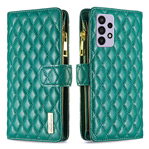 Funda de Cuero Cartera con Soporte Carcasa B12F para Samsung Galaxy A72 5G Verde