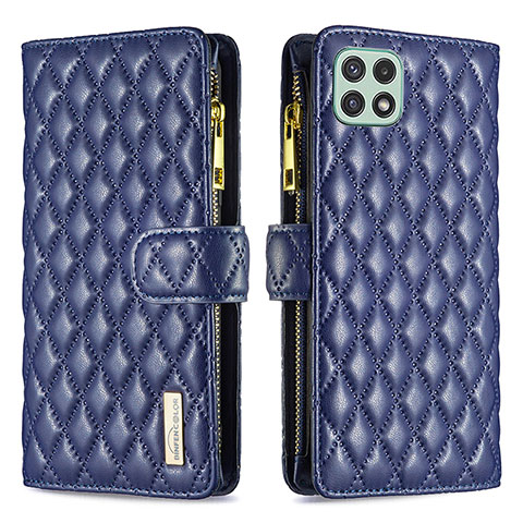 Funda de Cuero Cartera con Soporte Carcasa B12F para Samsung Galaxy F42 5G Azul