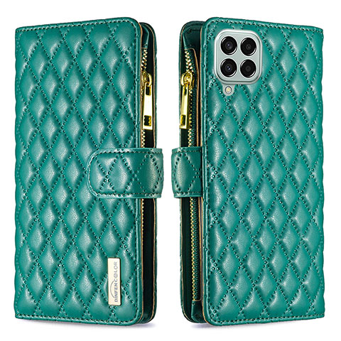 Funda de Cuero Cartera con Soporte Carcasa B12F para Samsung Galaxy M33 5G Verde