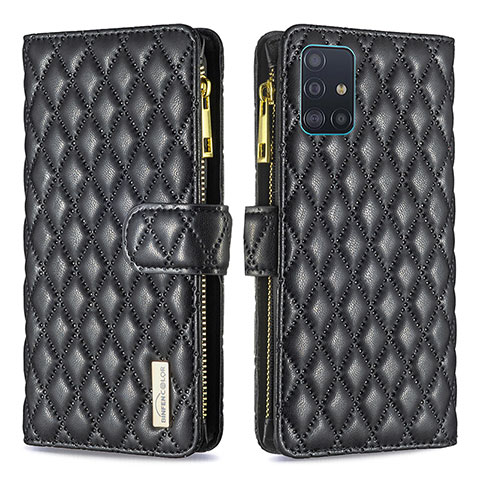 Funda de Cuero Cartera con Soporte Carcasa B12F para Samsung Galaxy M40S Negro