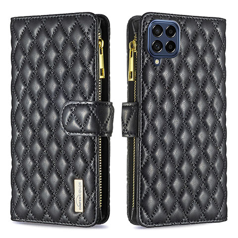 Funda de Cuero Cartera con Soporte Carcasa B12F para Samsung Galaxy M53 5G Negro