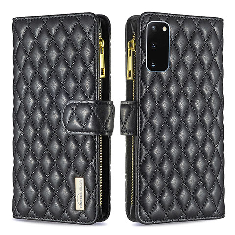 Funda de Cuero Cartera con Soporte Carcasa B12F para Samsung Galaxy S20 5G Negro