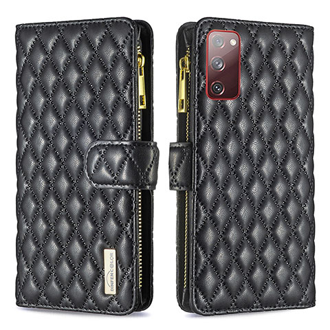 Funda de Cuero Cartera con Soporte Carcasa B12F para Samsung Galaxy S20 FE 5G Negro