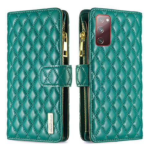 Funda de Cuero Cartera con Soporte Carcasa B12F para Samsung Galaxy S20 FE 5G Verde