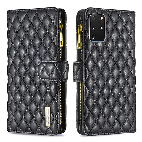 Funda de Cuero Cartera con Soporte Carcasa B12F para Samsung Galaxy S20 Plus Negro