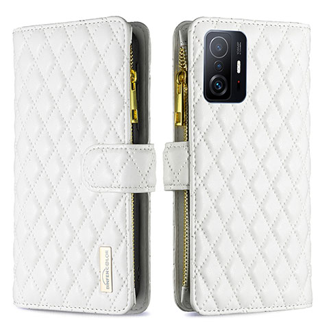 Funda de Cuero Cartera con Soporte Carcasa B12F para Xiaomi Mi 11T 5G Blanco