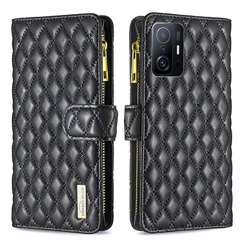 Funda de Cuero Cartera con Soporte Carcasa B12F para Xiaomi Mi 11T Pro 5G Negro