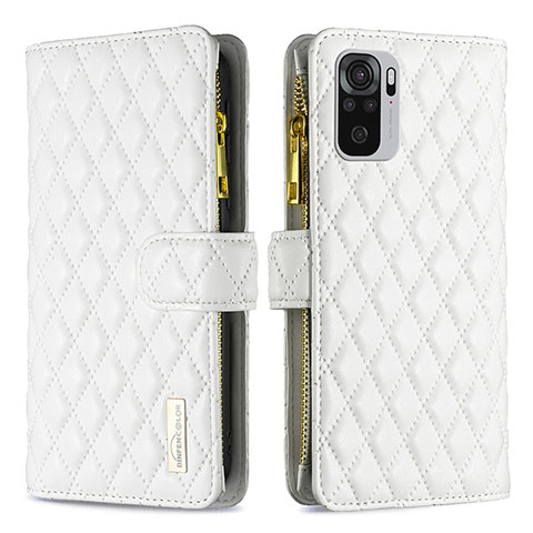 Funda de Cuero Cartera con Soporte Carcasa B12F para Xiaomi Poco M5S Blanco