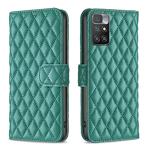 Funda de Cuero Cartera con Soporte Carcasa B12F para Xiaomi Redmi 10 (2022) Verde