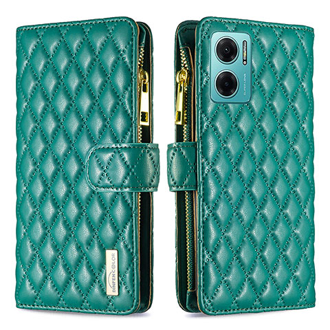 Funda de Cuero Cartera con Soporte Carcasa B12F para Xiaomi Redmi 10 Prime Plus 5G Verde