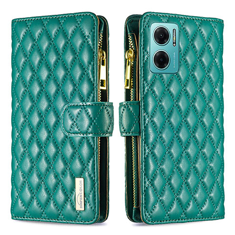 Funda de Cuero Cartera con Soporte Carcasa B12F para Xiaomi Redmi 11 Prime 5G Verde