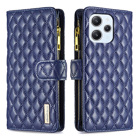 Funda de Cuero Cartera con Soporte Carcasa B12F para Xiaomi Redmi 12 4G Azul