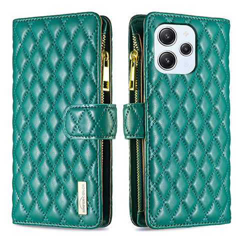 Funda de Cuero Cartera con Soporte Carcasa B12F para Xiaomi Redmi 12 4G Verde