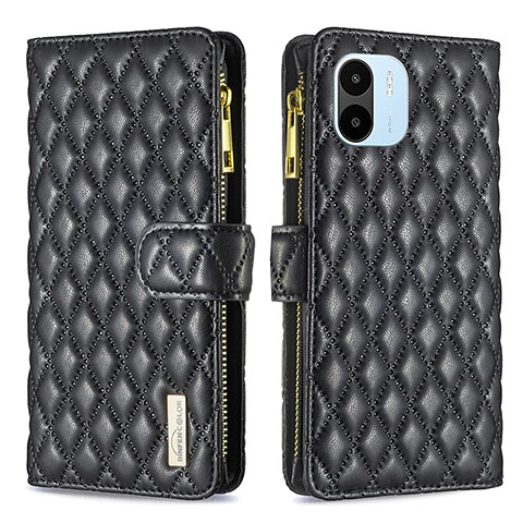 Funda de Cuero Cartera con Soporte Carcasa B12F para Xiaomi Redmi A1 Negro