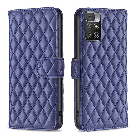 Funda de Cuero Cartera con Soporte Carcasa B12F para Xiaomi Redmi Note 11 4G (2021) Azul