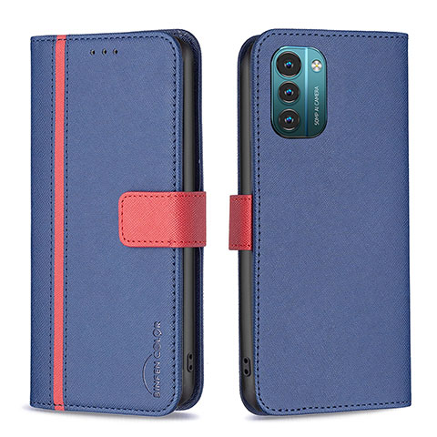 Funda de Cuero Cartera con Soporte Carcasa B13F para Nokia G11 Azul