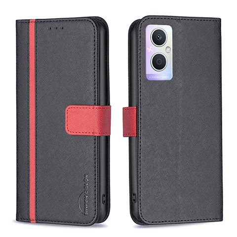 Funda de Cuero Cartera con Soporte Carcasa B13F para OnePlus Nord N20 5G Negro