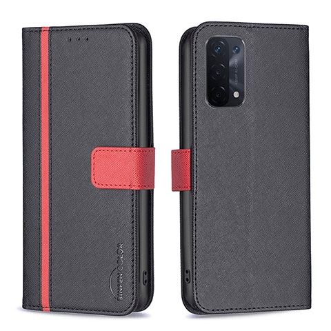 Funda de Cuero Cartera con Soporte Carcasa B13F para OnePlus Nord N200 5G Negro