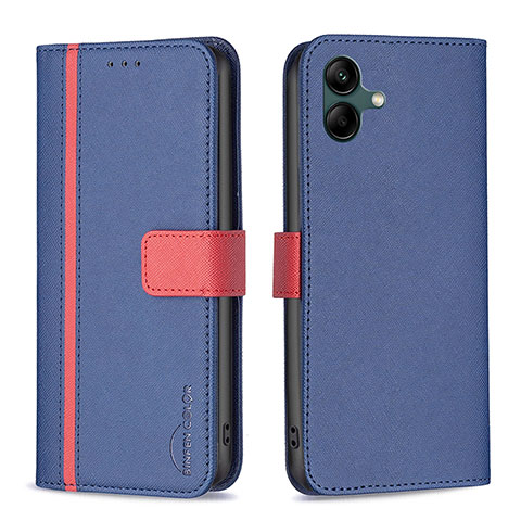 Funda de Cuero Cartera con Soporte Carcasa B13F para Samsung Galaxy A04 4G Azul