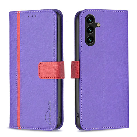 Funda de Cuero Cartera con Soporte Carcasa B13F para Samsung Galaxy A04s Morado