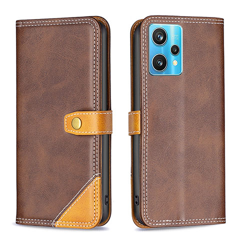 Funda de Cuero Cartera con Soporte Carcasa B14F para Realme Narzo 50 Pro 5G Marron