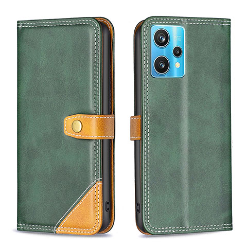 Funda de Cuero Cartera con Soporte Carcasa B14F para Realme Narzo 50 Pro 5G Verde